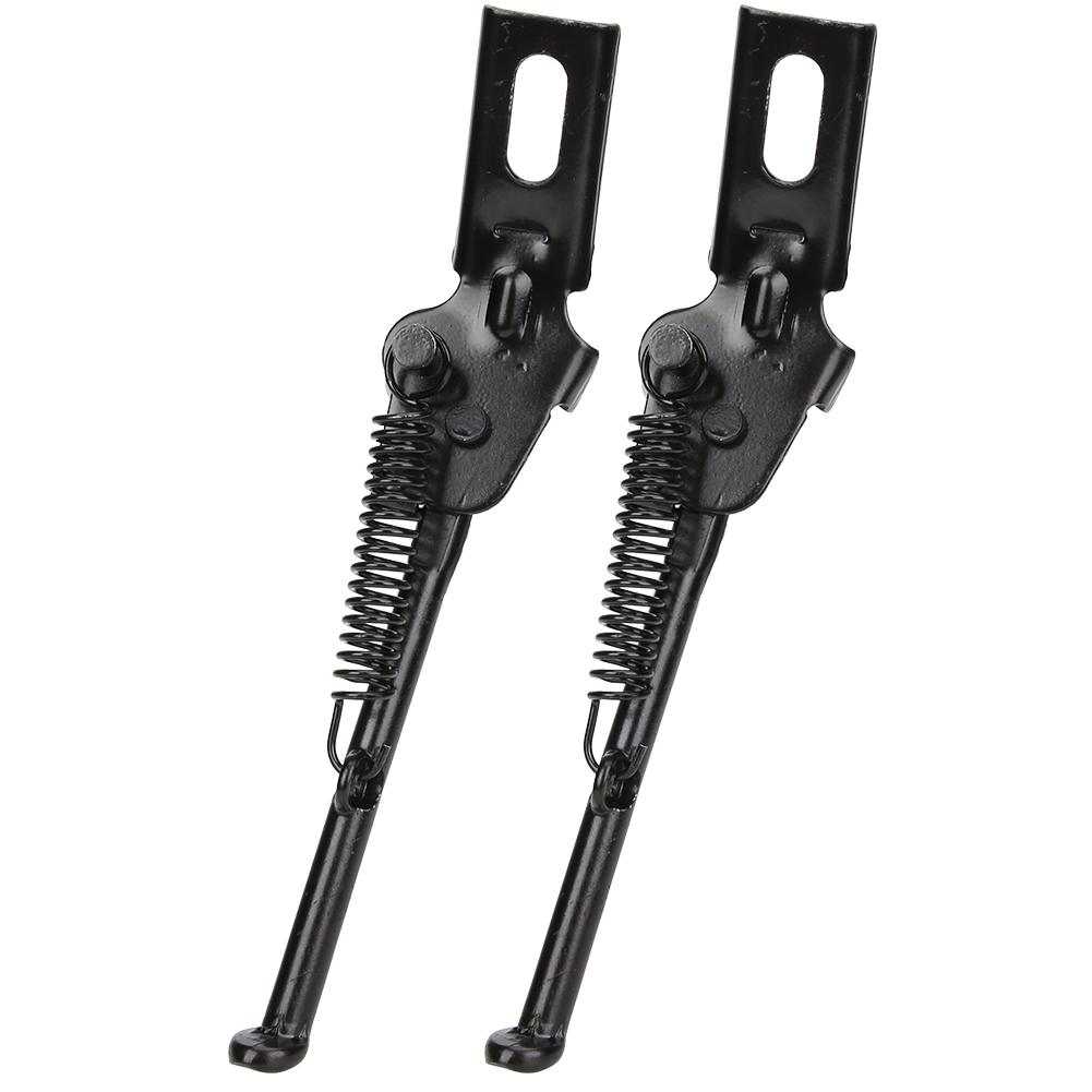 2PCS Black Carbon Steel Adjustable Side Kick Stand Kickstand Support Stand for Kids Bike Bicycle Replacement12 Inch
