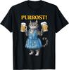 Oktoberfest Cheers Prost German Cat Drinking Beer Purrost T-Shirt