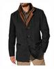 Chaqueta Retro de Retazos para Hombre: Abrigo Casual de Solapa Única Primavera/Otoño 2025