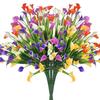 10 Buc Buchet Crini Cala Artificiali Flori False Realiste Rezistente la UV Flori Faux Crini Cala pentru Aranjament Floral în Vas de Interior Decor Exterior