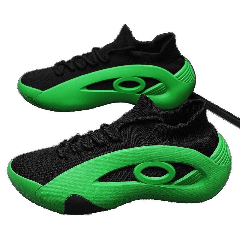 Summer Breathable Fly-woven Mesh Men's Shoes Non-slip New Mesh Sports Socks Casual Basketball Shoes Sports Shoes