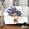 1PZ Coperta Morbida in Flanella con Stampa Carina di Son Goku, Alta Qualità per Tutte le Stagioni, Decorazione per la Casa, Calore e Comfort, Perfetta per Regali di Natale