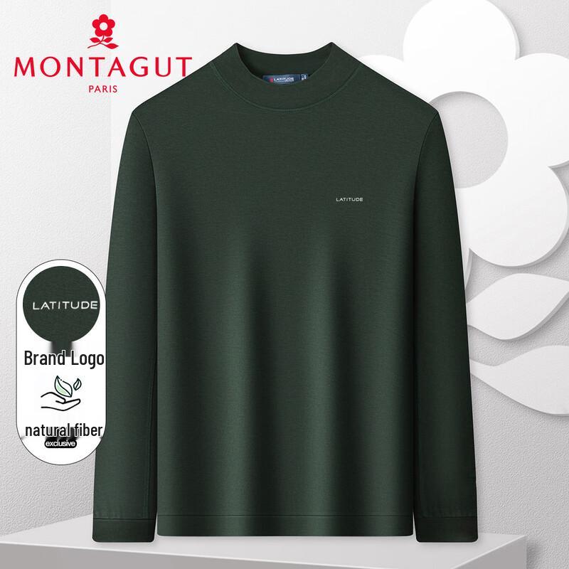 MONTAGUT Men s Classic Solid Long-Sleeve T-Shirt 52