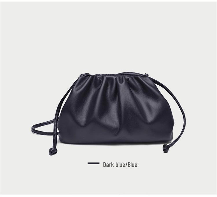 Элегантная женская сумка под мышку Облако с плиссированными пельменями - Текстурированная, Модная, Нишевый дизайн