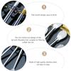 5pcs Stainless Steel Straw Spoon Flat Mouth Filter Stir Spoon For Coffee Tea Bar Bistro Restaurant Party Home Mixing Tool