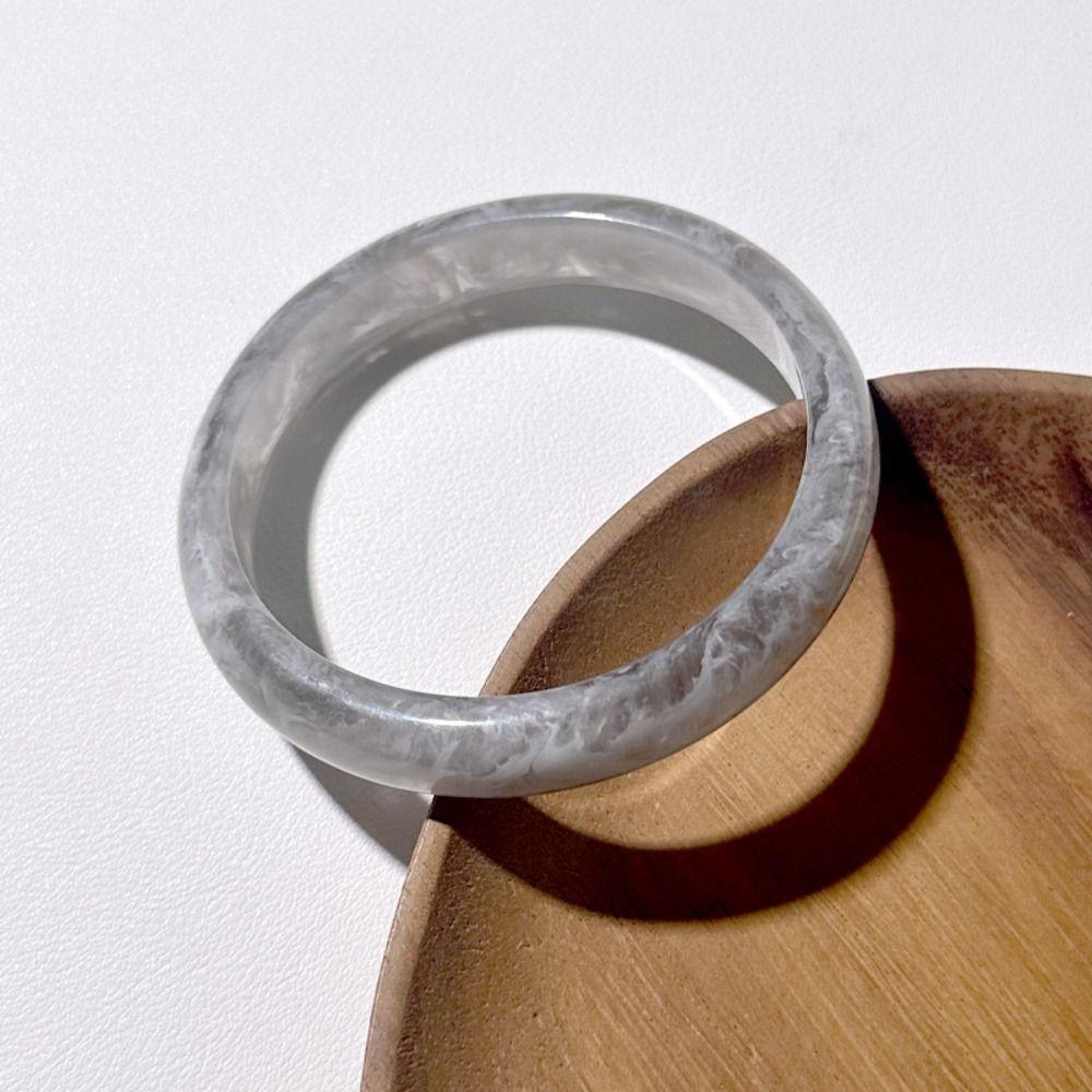 Bohemian Resin Bangle Europe American Style Retro Hand Ring Cute Circular Geometric Bracelet  Gift