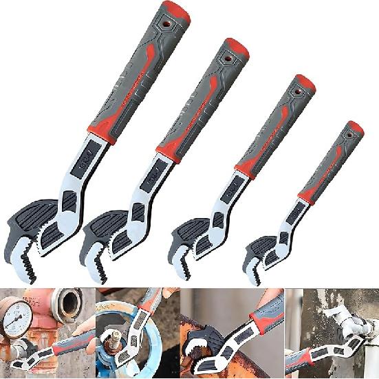 Self-Adjusting Wrench, Adjustable Wrench Set - Locking, quick-adjusting, powerful grip for 7-35mm Nuts