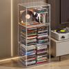 Book Storage Box Magazine Transparent Bookshelf Album CD Desktop Dustproof Large Capacity Acrylic Display Cabinet Storage Boxes