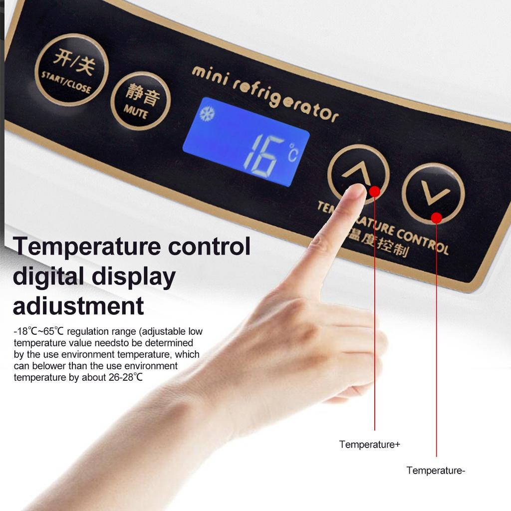 25L Fridge Car Fridge Camping Freezer Car Mini Refrigerator Compressor Cooler Home Travel Fishing Outdoors 12V/24V Auto Fridge AC 220V