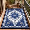 New Classical Carpet Decoration Bedroom Bedside Washable Short Velvet Rug Outdoor Balcony Foldable Soft Floor Mat Blue White