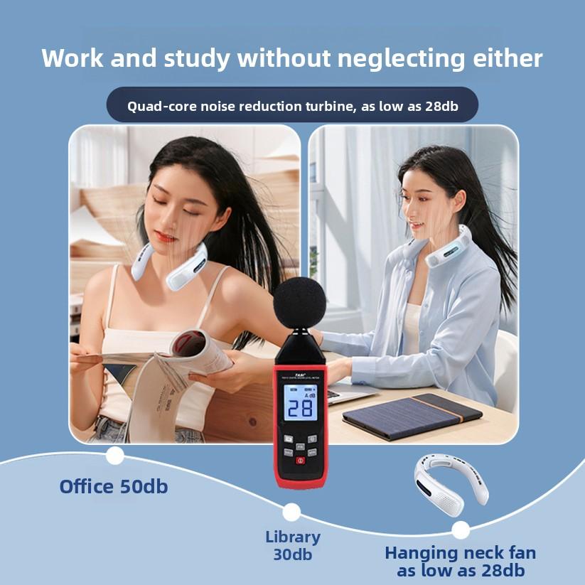New Usb Fan Neck Hanging Small Fan Office Small Portable Silent Small Fan Mini Electric Fan