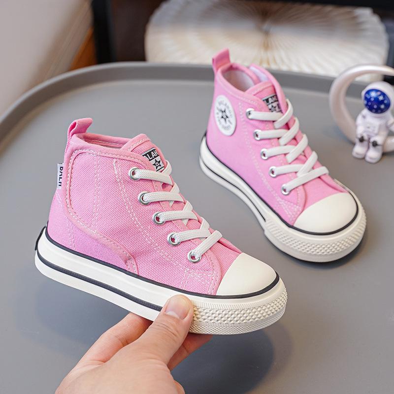 2025 Autumn New Kids' Canvas Shoes, Magic Tape, Elastic Band - Boys' & Girls' School Shoes