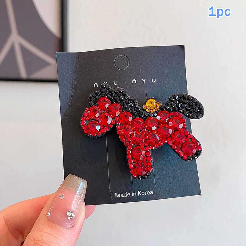 

Exquisite Rhinestone Pony Hair Clip, Luxurious Crystal Cartoon Animal Snap Hair Clip, Girl s Side Hair Clip