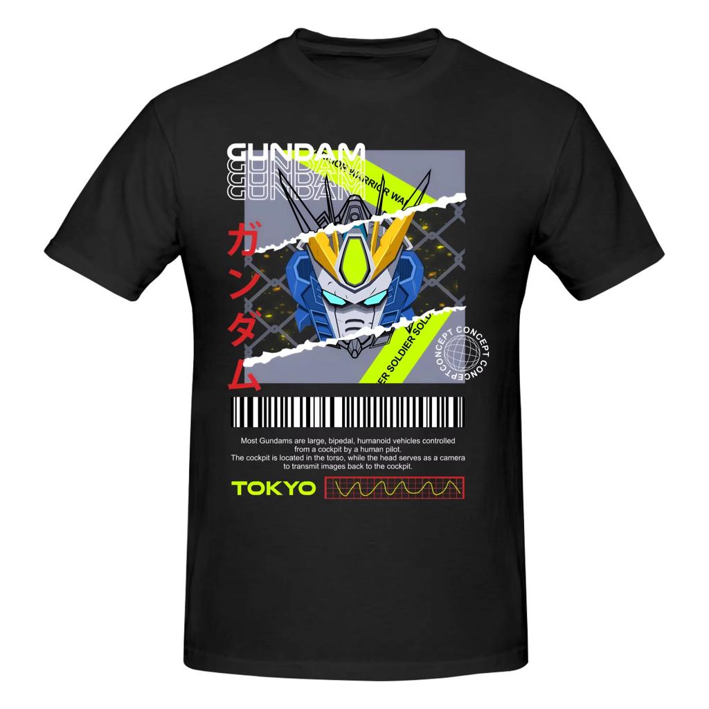 Mecha Warrior Gundam T Shirt for Men 2026 Cotton Freedom T-shirts Summer Short Sleeve Tee Shirt Slim Fit Clothing Gift
