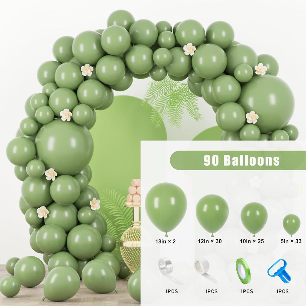 90PCS multi-color latex balloon set suitable for birthday parties, weddings, Valentine's Day party decoration