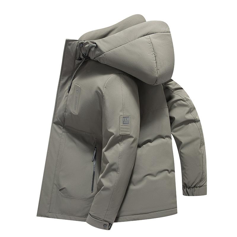 

Новая утепленная куртка-пуховик средней длины с капюшоном для осени и зимы, мужская теплая повседневная куртка-пуховик для отдыха на открытом воздухе, мужская одежда 4XL
