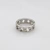 Fashion Titanium Steel Cuban Chain Ring Couple Titanium Steel Ring Hip Hop Trend Hollow Ring