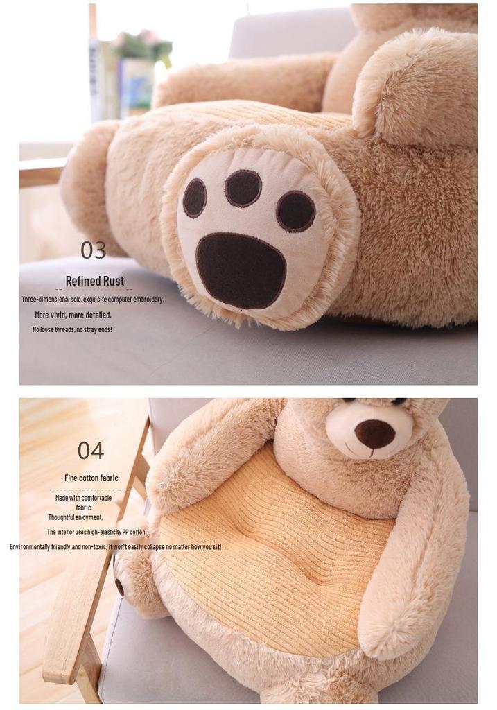 Morbido Divano Peluche Cartone Animato Panda per Bambini con Cuscino Tatami