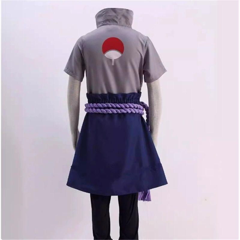 Anime Uchiha Sasuke Cosplay Kostým top kalhoty pásek Cos Konvent dárek pro dospělé Unisex verze