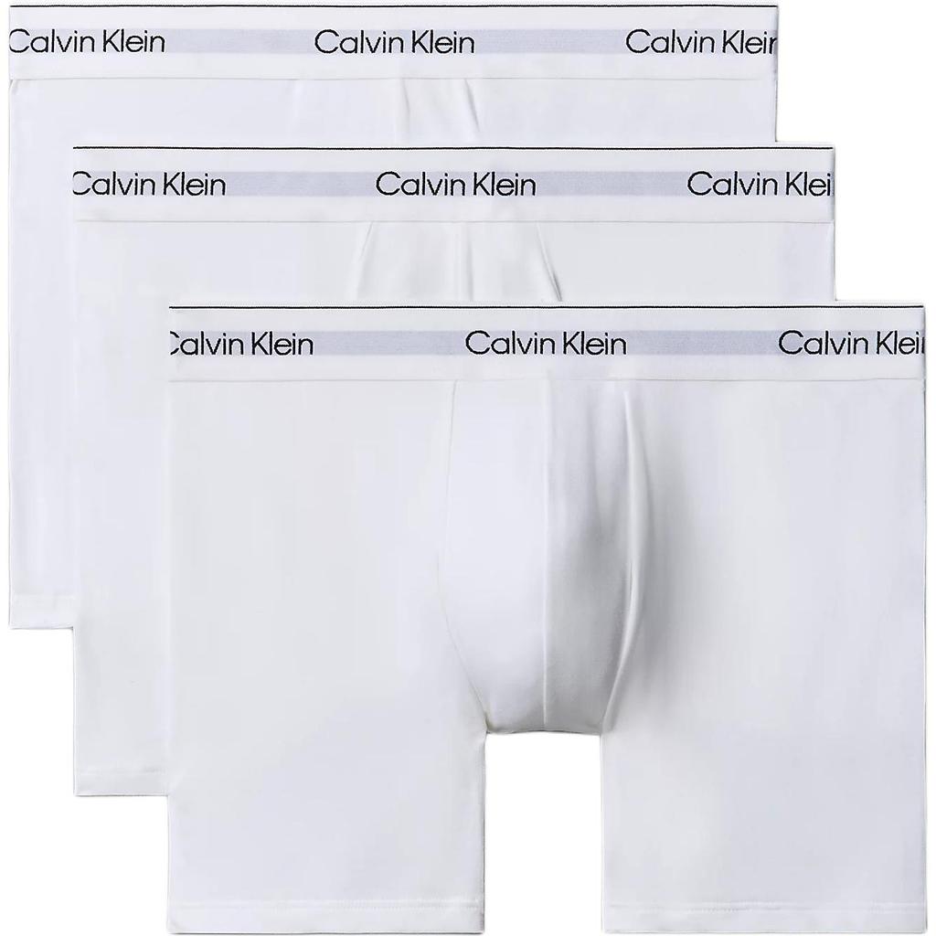 Calvin Klein Comfortable Breathable Mid-Rise Boxer Briefs European Version Men Underwear White 000NB3964A-100