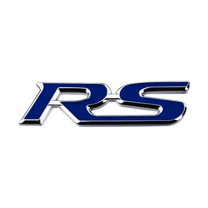 1pcs 3D Metal RS Logo Car Decal Trunk Body Side Sticker Accessories