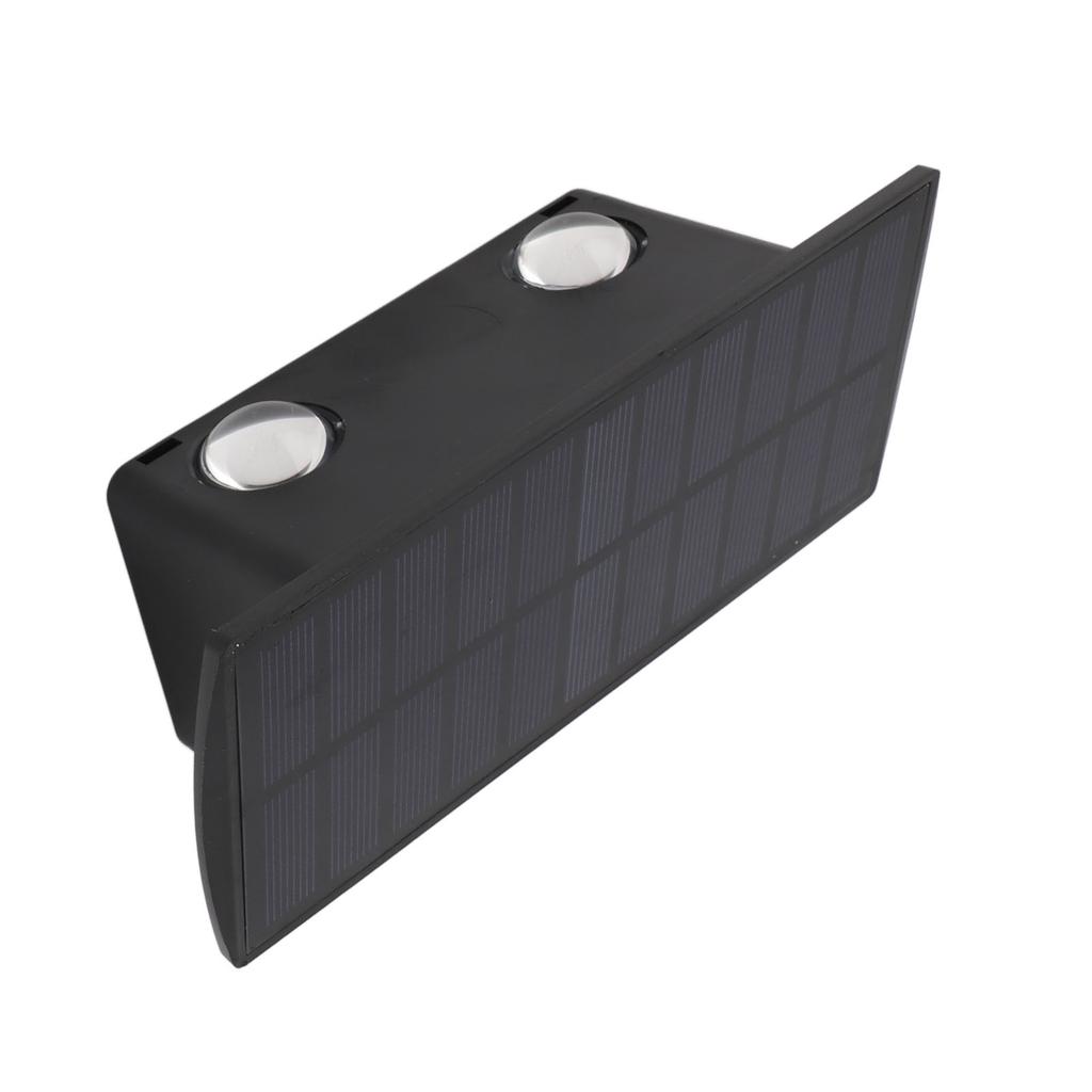 Solar Außenwandleuchten IP65 Wasserdicht Doppelköpfige Solarwandleuchte für Gartenstufen Warmes Licht