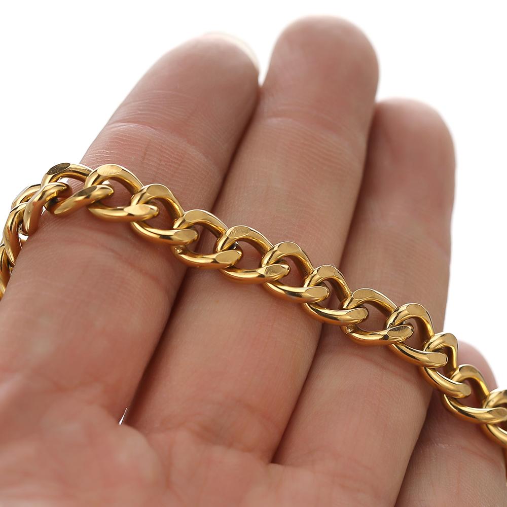 1 Meter Stainless Steel Cuban Chains Bulk for DIY Jewelry Making Crafts Bracelet Accessories Handmade Hip Hop Necklace Findings