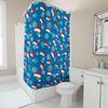 TU Christmas Shower Curtain Santa Claus Holiday Festive Pattern Waterproof Bathroom Decor Xmas Themed Fabric Backdrop Holiday De