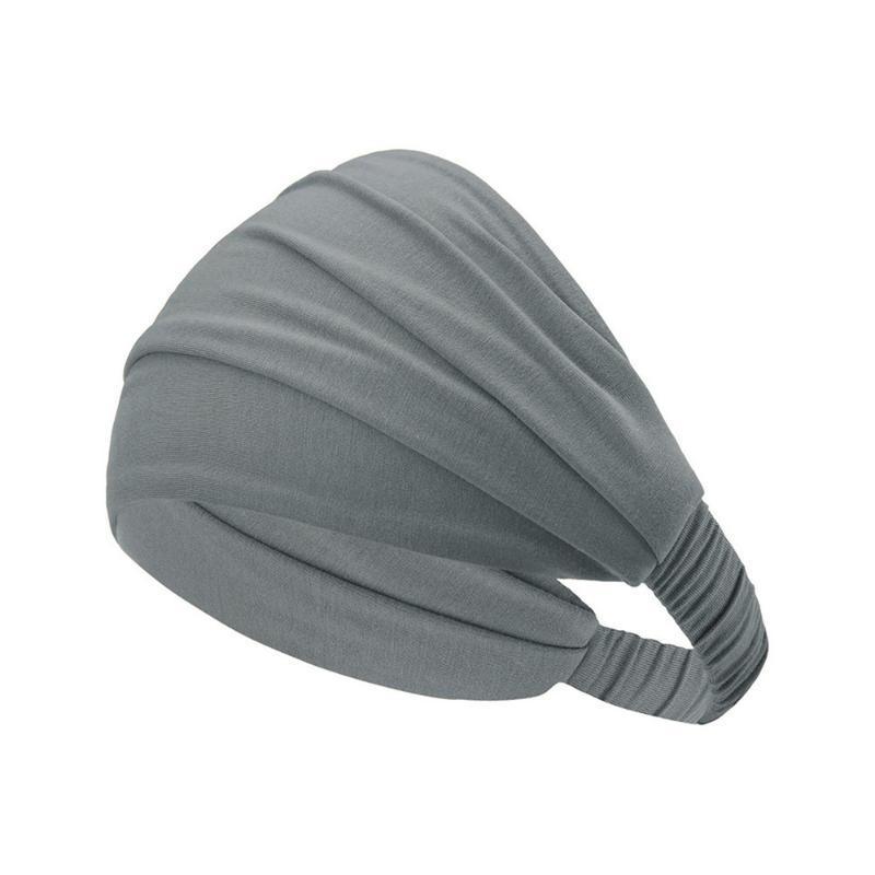 Wide Elastic Solid Hairband Soft Non-slip Head Scarf Hair Hoop for Muslim Women Daily Wear Party Use
