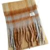 Popular thickened imitation mohair plaid scarf women's European and American winter new plaid scarf shawl
