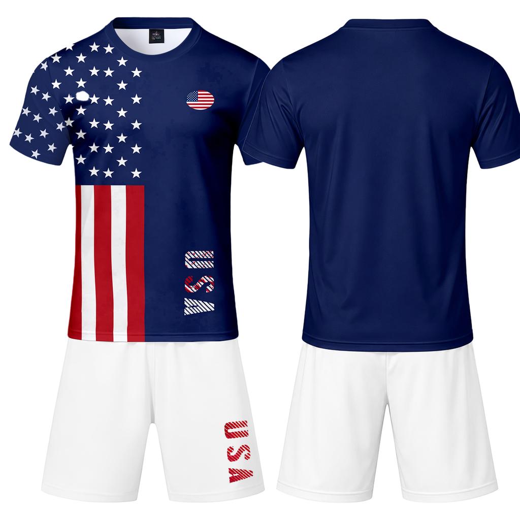 Adult and Kids Soccer Jersey Set Customizable Football Shirt and Shorts Lightweight Breathable Sportswear Suitable for Team Training and Matches