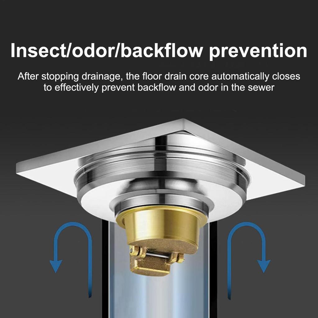 Shower Drain Plug Toilet Anti-Backflow Odor Filter Copper Anti Odor Water Drainers Smell Strainer Anti-Clogging Bathroom