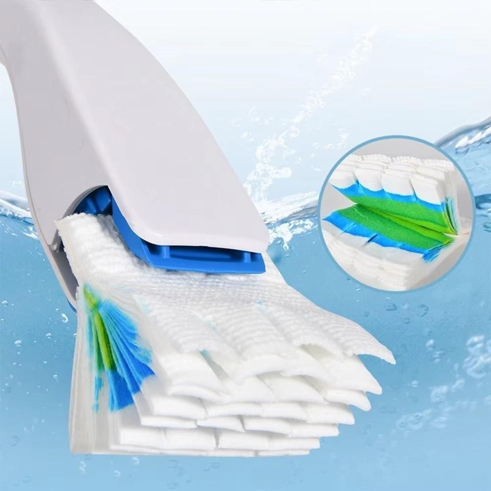 Disposable Heads Toilet Brush Set Plastic Toilet Scrubber Easy To Clean Closestool Brush Hotel