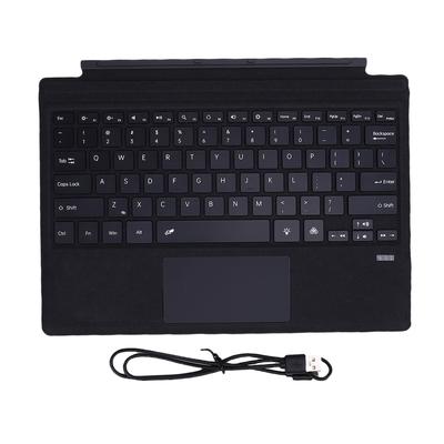 Tablet Drahtlose Tastatur Passend für Surface Pro 3 4 5 6 7 7+ Tragbar mit Multi-Gesten-Touchpad 7 Farben Hintergrundbeleuchtung