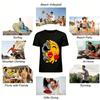 Melting Skull Heart Print Trendy Couples Short Sleeve T-Shirt Pure cotton T-shirt
