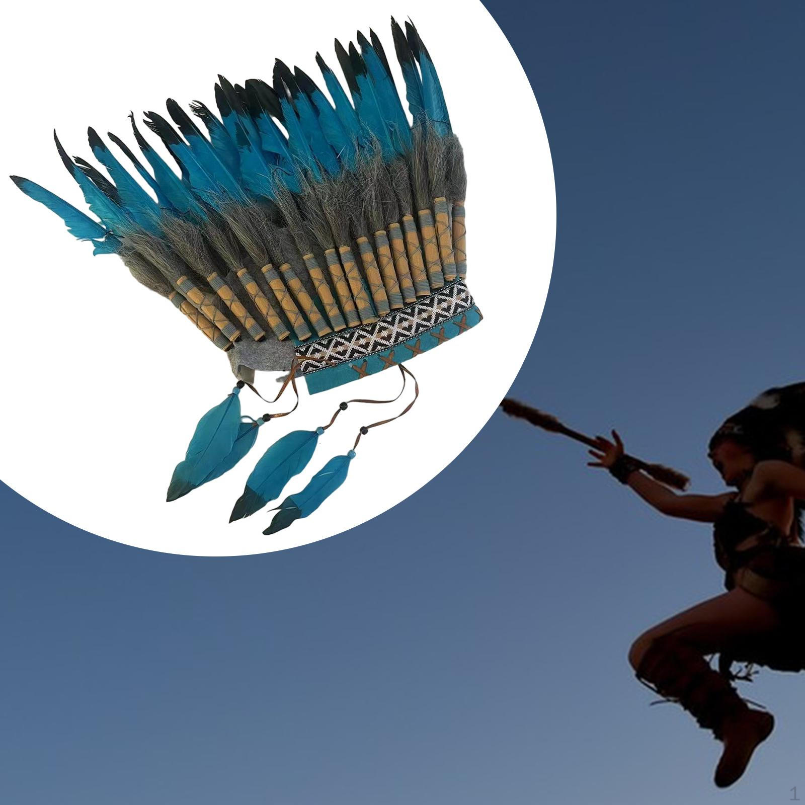 

Головной убор с перьями, повязка на голову, индийская шляпа, реквизит для фотосессии, головной убор для Хэллоуина Style C