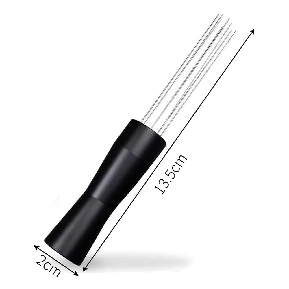 Espresso Dispersion Tool WDT Magnetic Coffee Stirrer 0.4mm 10 Needles for Espresso Coffee Stirring Tool (Black)