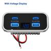 12V-24V 4 Ports Dual USB PD3.0 QC3.0 Outlet 76W Type-C Quick Charge Panel Wall Mount Charger Adapter for Marine Bus ATV Truck RV