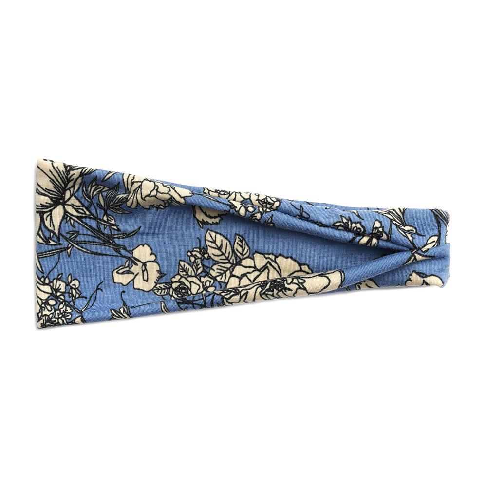 Dámská sportovní jógová pot absorbující čelenka - Široký okraj, Tištěný design, Vlasový doplněk