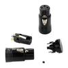 ALL 4 PRO 25 50 100 CM 3-Pin Plated Right Angle XLR MaleFemale Connector Plug for Audio (25CM)