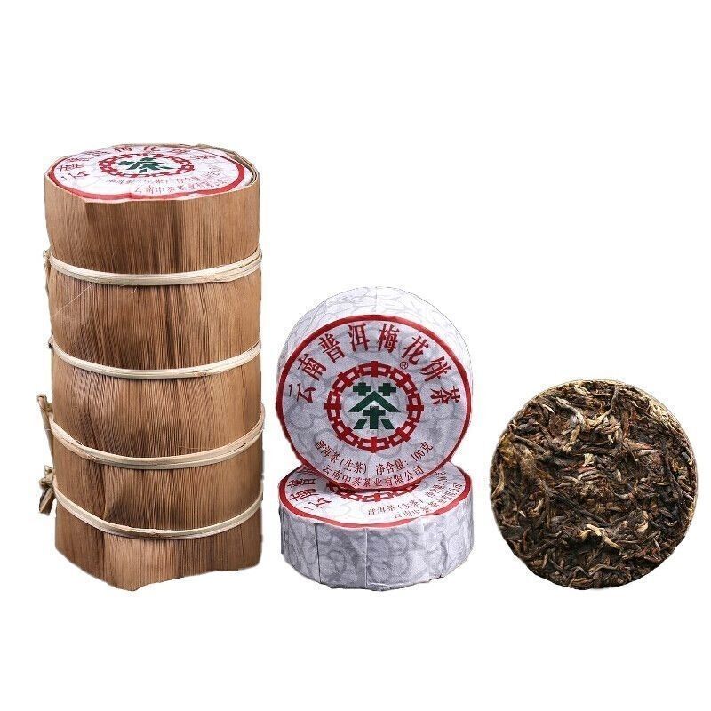 Chinese Tea 2019 Plum Blossom Cake Pu'er Raw Tea Cake 100g Yunnan Pu'er Tea