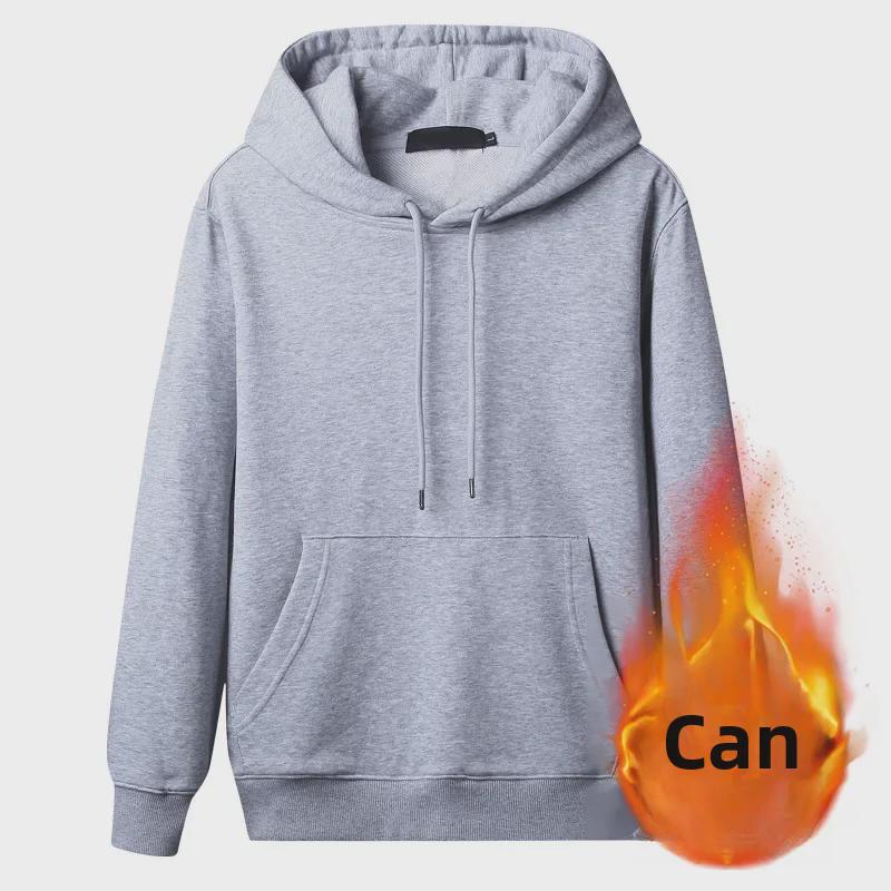 Silver Fox Jacquard Velvet Zipper Hoodie: Warm, Thickened Solid Color for Autumn/Winter