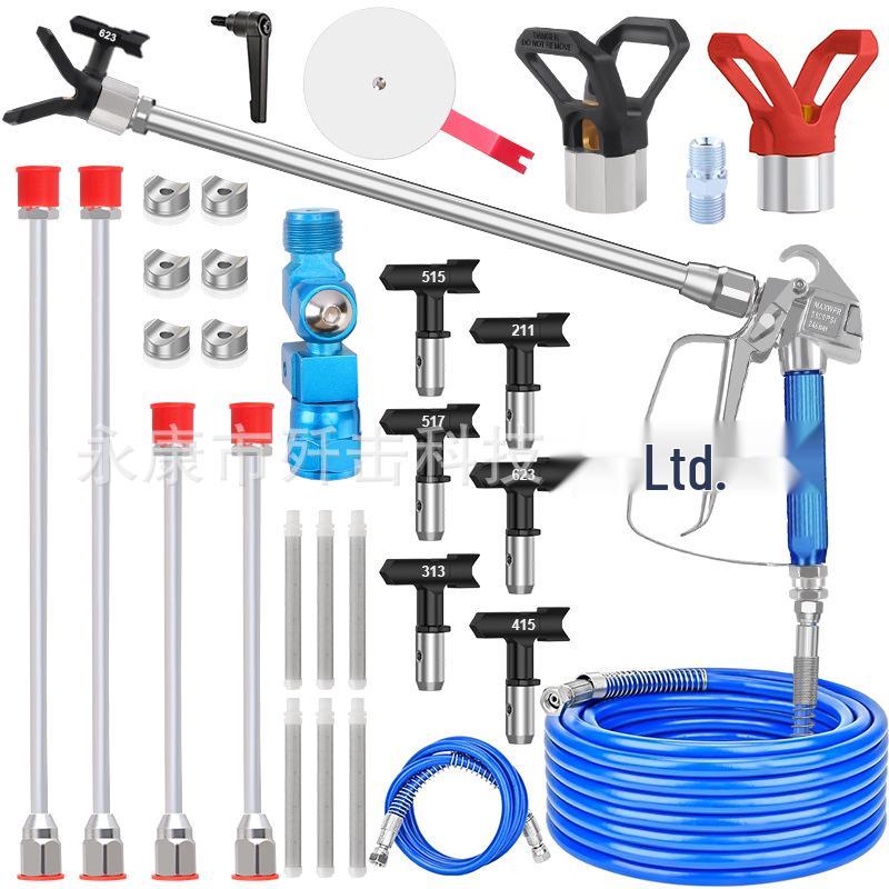 High-Pressure Airless Sprayer Kit: Nozzle, Duckbill Seat, Pipe, Spray Gun Filter, Extension Rod.