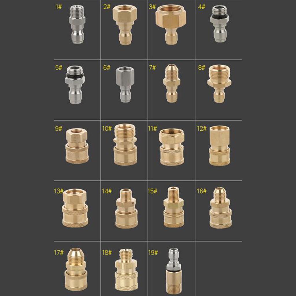 2 Pieces Pressure Washer Quick Connector Easy Connect Fitting Equipment A+D