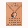 European & American Drip Oil Tai Chi Fish Best Friends Woven Bracelet & Necklace Set