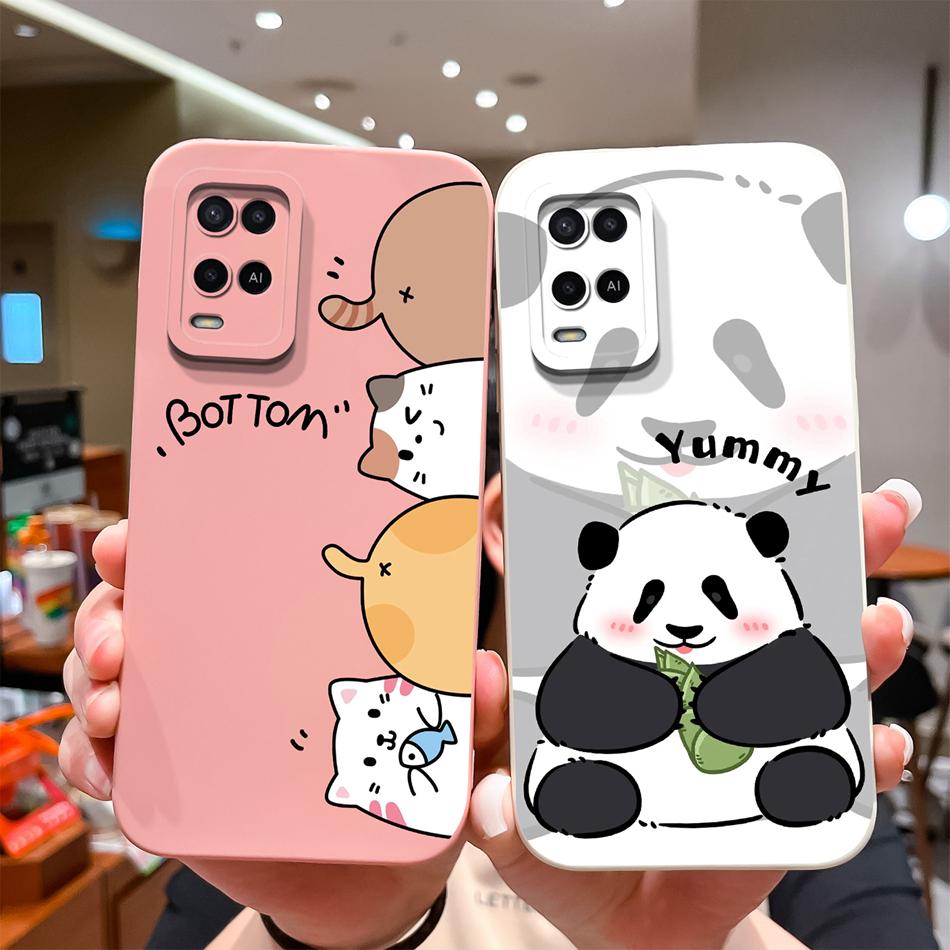 For Oppo A54 A54S Case Simple Cute Design Full Protection Phone Housing For Oppo A 54 4G Back Cover Soft Liquid Silicone Fundas
