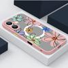 Magnetic Floral Phone Case For iPhone 16 15 14 Pro Max 13 12 Pro 11 For Magsafe Wireless Charge Flowers Soft Edge Acrylic Cover