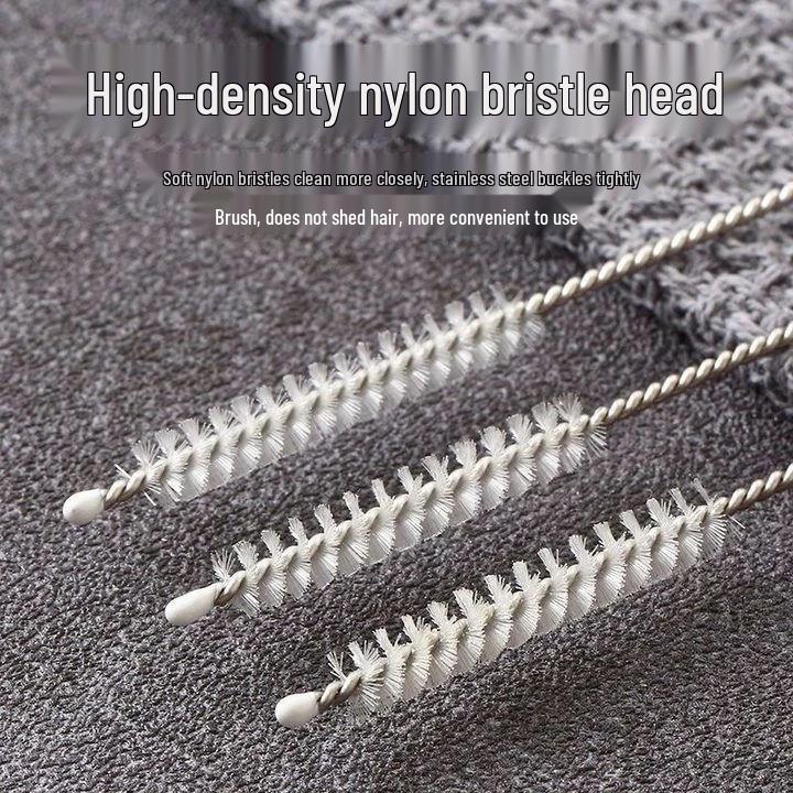 Edelstahlstrohhalm-, Babyflaschen-, Sauger- und Tassenreinigungsbürsten-Set