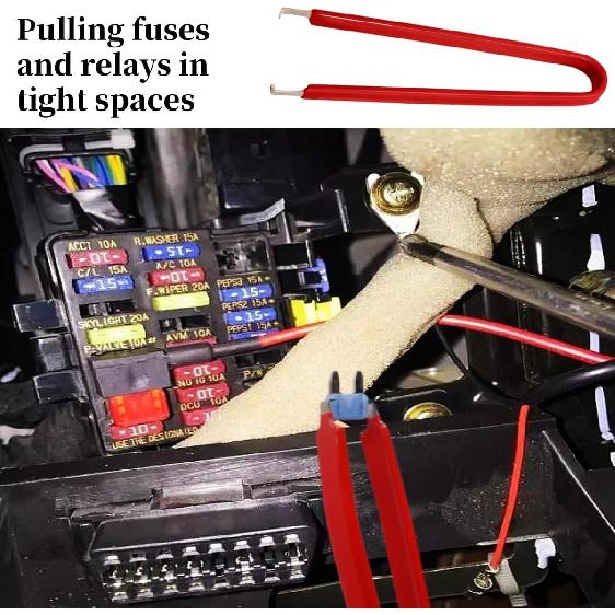 Relay Puller Pliers, Fuse Puller Pliers, 4-Pack Automotive Relay Fuse Puller Tool, FMM Fuses Puller Tool, Vehicles Battery Terminal Remover
