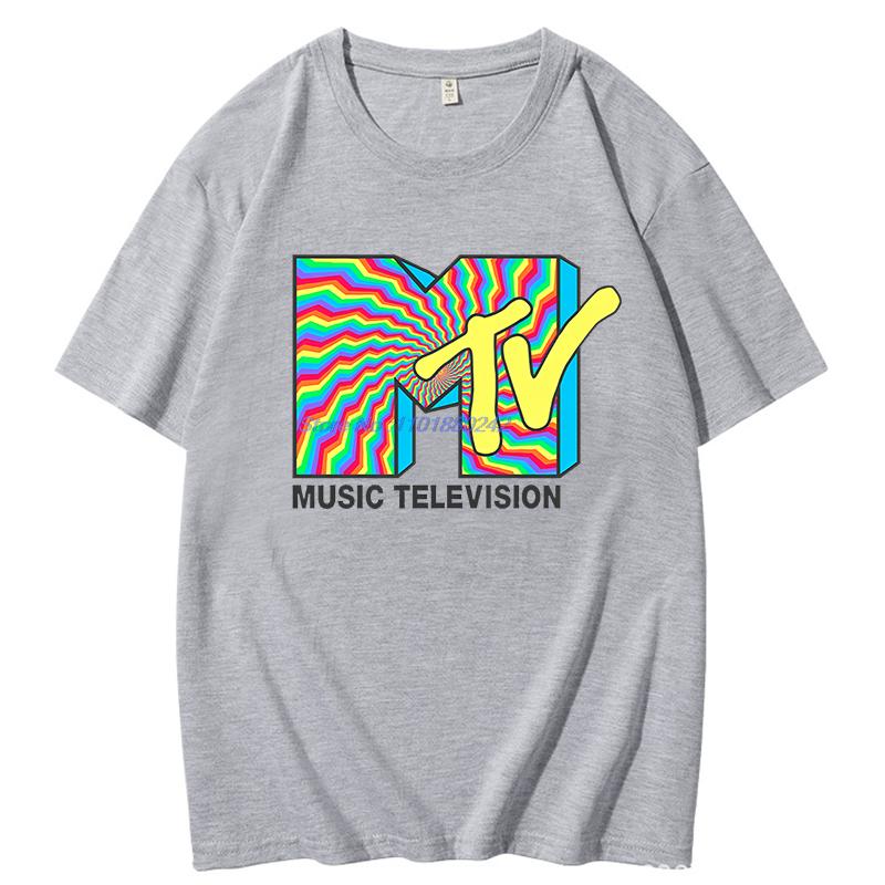 Mtv Psychedelischer Regenbogen Vintages Graphic Tee New In Tops And Tshirts Fashion Tops Tshirt Summer Cotton Mens Tshirts